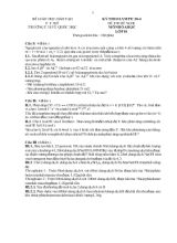 Kỳ thi olympic 30-4 đề thi đề nghị môn hóa học lớp 10 thời gian làm bài  180 phút